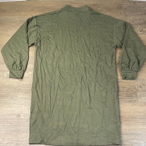 NWT Express Women’s Army Green Long Sleeve Raglan Sleeve Dress, size small - Picture 10 of 12
